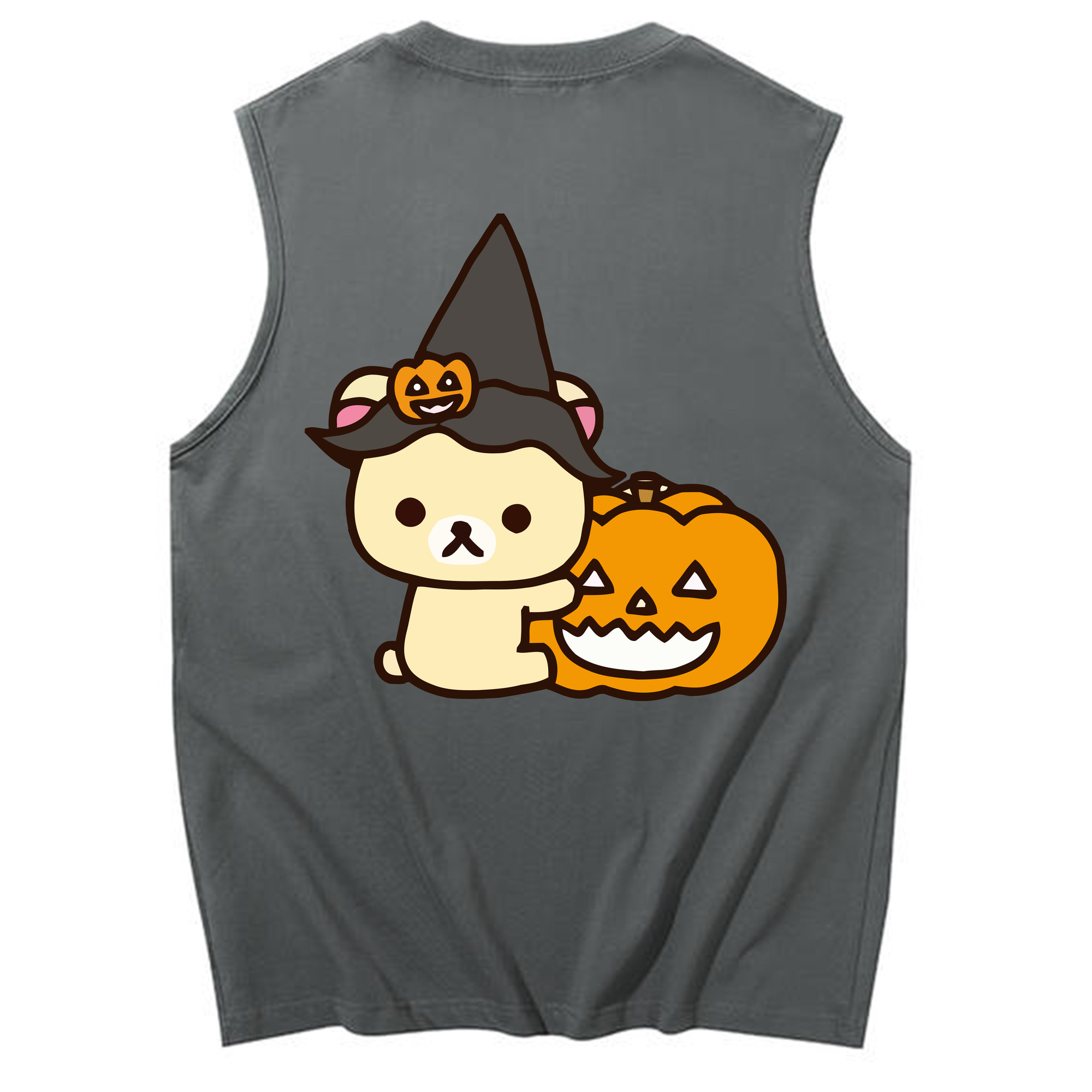 （画像用） リラックマ リラックマ キイロイトリ Rilakkuma Korilakkuma Kiiroitori コットン100％タンクトップ（背面プリント）